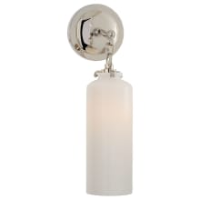 Katie 16-1/4" High Wall Sconce with White Glass Shade