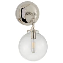 Katie 12-1/2" High Wall Sconce with Clear Glass Shade