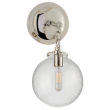 Katie 12-1/2" High Wall Sconce with Seedy Glass Shade