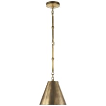 Goodman 10" Pendant with Antique Brass Shade by Thomas O'Brien