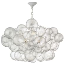Talia Large Chandelier with Clear Swirled Glass