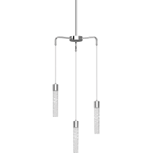 Tristen 3 Light 16" Wide LED Abstract Mini Chandelier with Clear Acrylic Shades