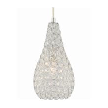 Single Light 5" Wide Crystal Mini Pendant with Crystal Shade
