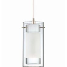 Esprit Single Light 4" Wide Mini Pendant with Double Glass Shade and Clear Edge