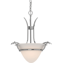 Alesia 2 Light 19" Wide Full Size Pendant with Frosted Glass Bowl Shade