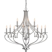 Tes 12 Light 36" Wide Taper Candle Chandelier