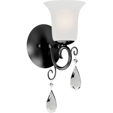 Ava Single Light 16" Tall Bathroom Sconce with Frosted Glass Bell Shade