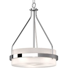 Emery 3 Light 16" Wide Drum Mini Chandelier with Frosted Glass Drum Shade