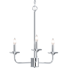 Aria 3 Light 21" Wide Taper Candle Chandelier
