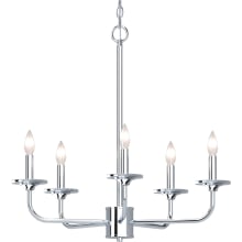Aria 5 Light 25" Wide Taper Candle Chandelier