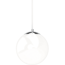 Preston Single Light 6" Wide LED Mini Pendant with Etched White Cased Glass Shade