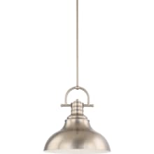 Single Light 14" Wide LED Pendant with Bell Style Shade