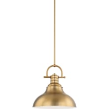 Single Light 14" Wide LED Pendant with Bell Style Shade