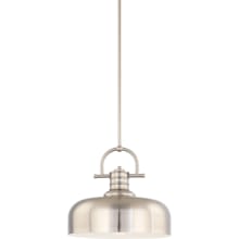 Single Light 14" Wide LED Pendant with Dome Style Shade
