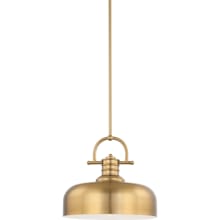 Single Light 14" Wide LED Pendant with Dome Style Shade