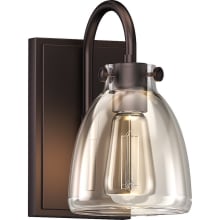 Light 10" Tall Wall Sconce with Clear Glass