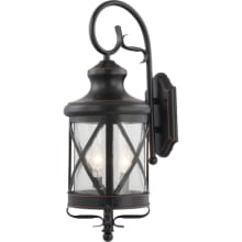 3 Light 24" Tall Outdoor Wall Sconce