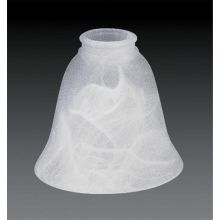 4.75" Height White Alabaster Glass Bell Ceiling Fan Light Kit Shade