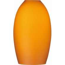 8.5" Height Etched Amber Cased Glass Oval Shade