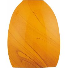 6.5" Height Amber Swirl Glass Oval Shade