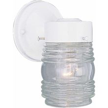 1 Light 7" Height Outdoor Wall Sconce with Clear Glass