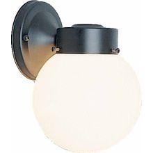 Single Light 8.5" Height Outdoor Wall Sconce with White Glass Shade