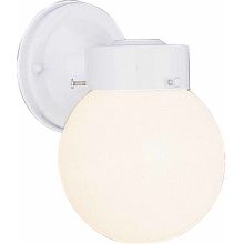 Single Light 8.5" Height Outdoor Wall Sconce with White Glass Shade