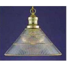 Roth 1 Light Down Light 12" Height Pendant with Clear Ribbed Glass Shade