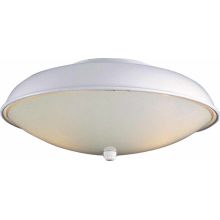 2 Light Semi-Flush Ceiling Fixture with White Glass Shade