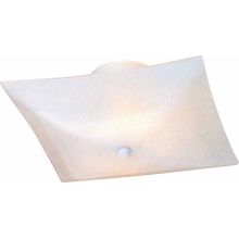 3 Light Semi-Flush Ceiling Fixture with Square Shade