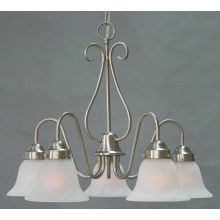 Minster 5 Light 1 Tier Chandelier with Alabaster Glass Shade