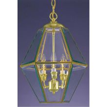 3 Light 1 Tier Chandelier with Clear Beveled Glass Shade