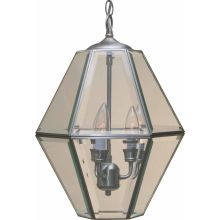 3 Light 1 Tier Chandelier with Clear Beveled Glass Shade