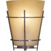 Lodge Wall Sconce with 1 Light and Sandstone Glass