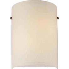 10" Height Wall Washer Sconce with 2 Lights and White Glass