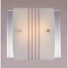 12" Width Wall Washer Sconce with 2 Lights and Hand Sandblasted with Silkscreen Pattern Glass with Fluorescent Lamping
