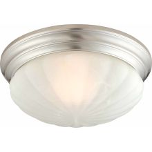 1 Light Flush Mount Ceiling Fixture with Alabaster Glass Shade