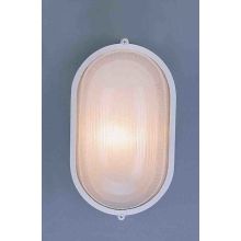 Nautical, Energy Saving Outdoor 1 Light 11" Height Outdoor Wall Sconce with Frosted Ribbed Glass