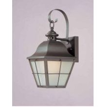 Energy Saving Outdoor 1 Light 14" Height Outdoor Wall Sconce with Frosted Seedy Glass