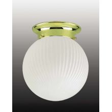 1 Light 6" Flush Mount Ceiling Fixture with Frosted Ribbed Glass Shade