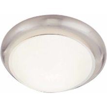 1 Light 11" Flush Mount Ceiling Fixture with White Glass Dome Shade