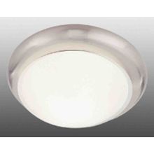 2 Light 14.5" Flush Mount Ceiling Fixture with White Glass Dome Shade