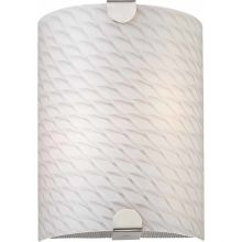 Esprit 12" Height Wall Sconce with 2 Lights and White Frit Glass