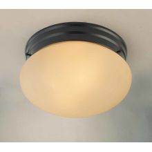 2 Light 9" Flush Mount Ceiling Fixture with Sepia Glass Shade