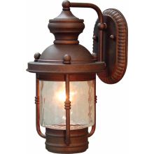 Sterling 1 Light 14.5" Height Outdoor Wall Sconce with Water Glass