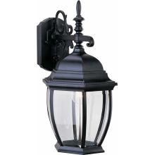 1 Light 18" Height Outdoor Wall Sconce with Clear Beveled Glass