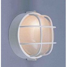 Nautical Outdoor 1 Light 10" Height Outdoor Wall Sconce with Frosted Ribbed Glass