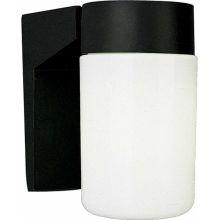 1 Light 6.5" Height Outdoor Wall Sconce with White Glass