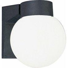1 Light 7" Height Outdoor Wall Sconce with White Glass