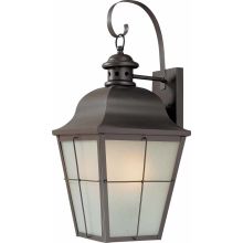 3 Light 20.75" Height Outdoor Wall Sconce with Clear Seedy Glass
